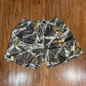 Bravest Studios "Dark Real Tree" Mesh Lined Athleisure Brown Men's Short XXL